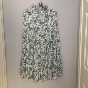 Altar'd State Green Floral Maxi Skirt